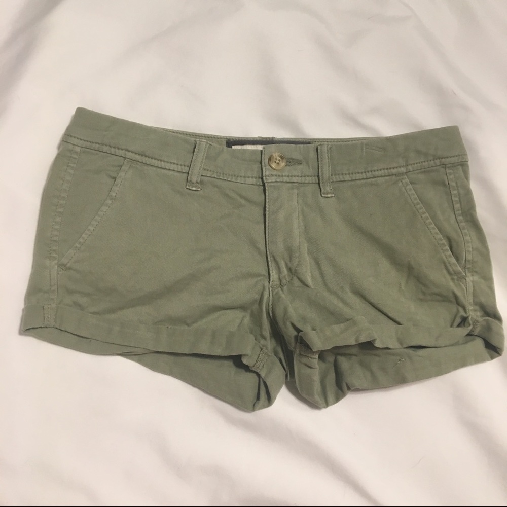 Green Abercrombie shorts